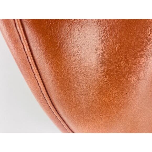 Cognac Leather Ring Double Handle Satchel Shoulder Bag Handmade Brown Purse Lrge - Picture 5 of 11